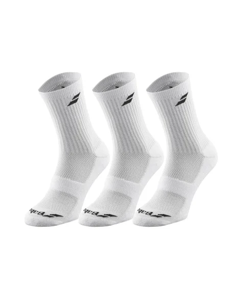 calcetines-babolat-pack-3-pares-blanco-junior